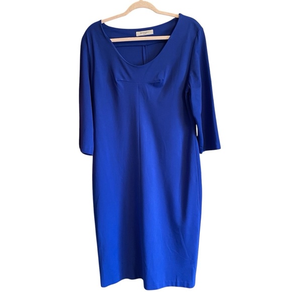Bailey Royal Blue Fitted Women's Dress-Size XL-
V-Neck-Fitted Pleats Bodice - Picture 1 of 9